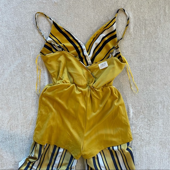 SIENNA SKY•Mustard/Navy/White Striped Romper & Top Bundle Sz S - Picture 8 of 15